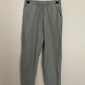 H&M Linen Grey/Green Pants